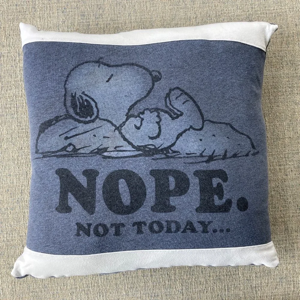 Snoopy Nope Not today... Decorative Throw Pillow Handmade pillow cover